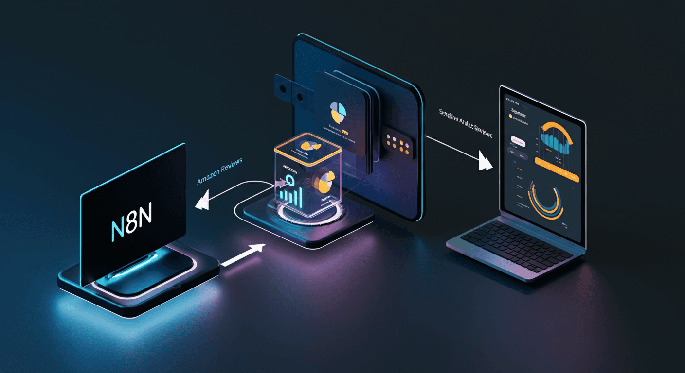 n8n, Amazon API, 감성 분석 기반 자동 제품 리뷰 분석 파이프라인 구축: 경쟁사 제품 인사이트 추출 및 전략 수립